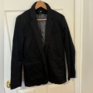 H & M Blazer Sport Coat 36R Regular Fit Black